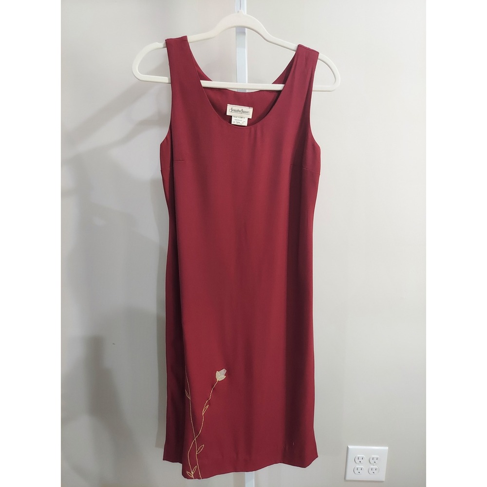 Jennifer James Vintage Floral Sheath Dress 4 90s Y2K Minimalist Classic